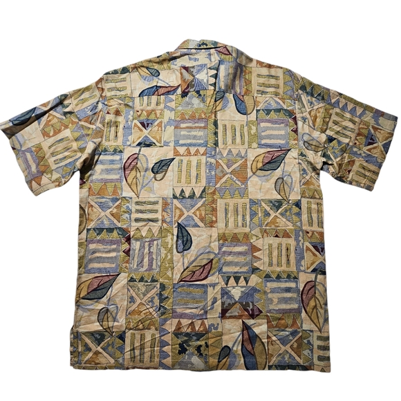 Tori Richard Mens Medium Honolulu Patchwork Aloha Hawaiian Shirt - Picture 3 of 7